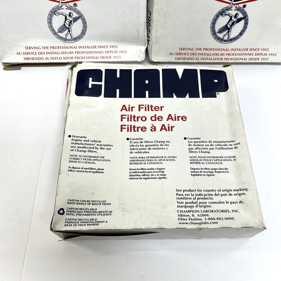 Lot of 3 CHAMP AF2962 Engine Air Filter - Picture 2 of 9
